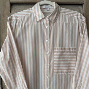 AYR  The Deep End Blush BUTTON DOWN SHIRT SIZE: SMALL